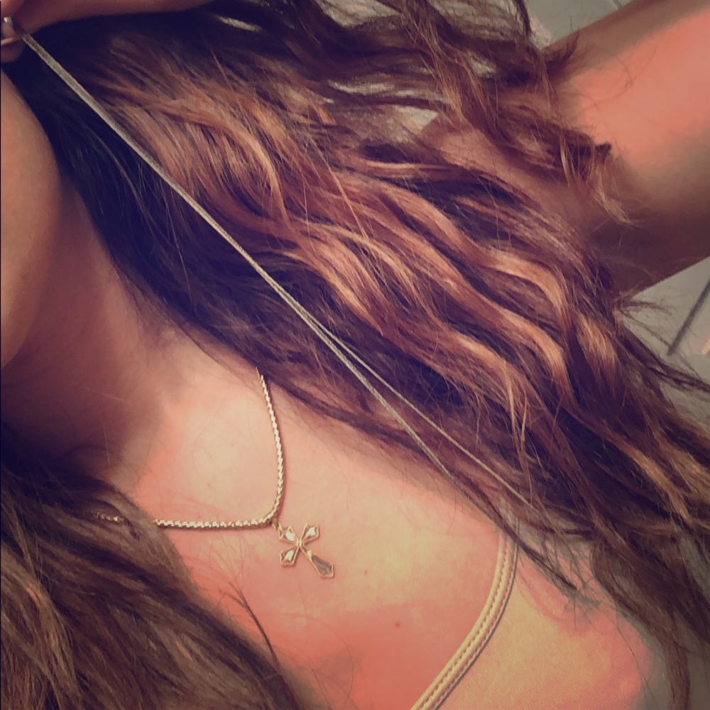 Long silver earrings from boutique